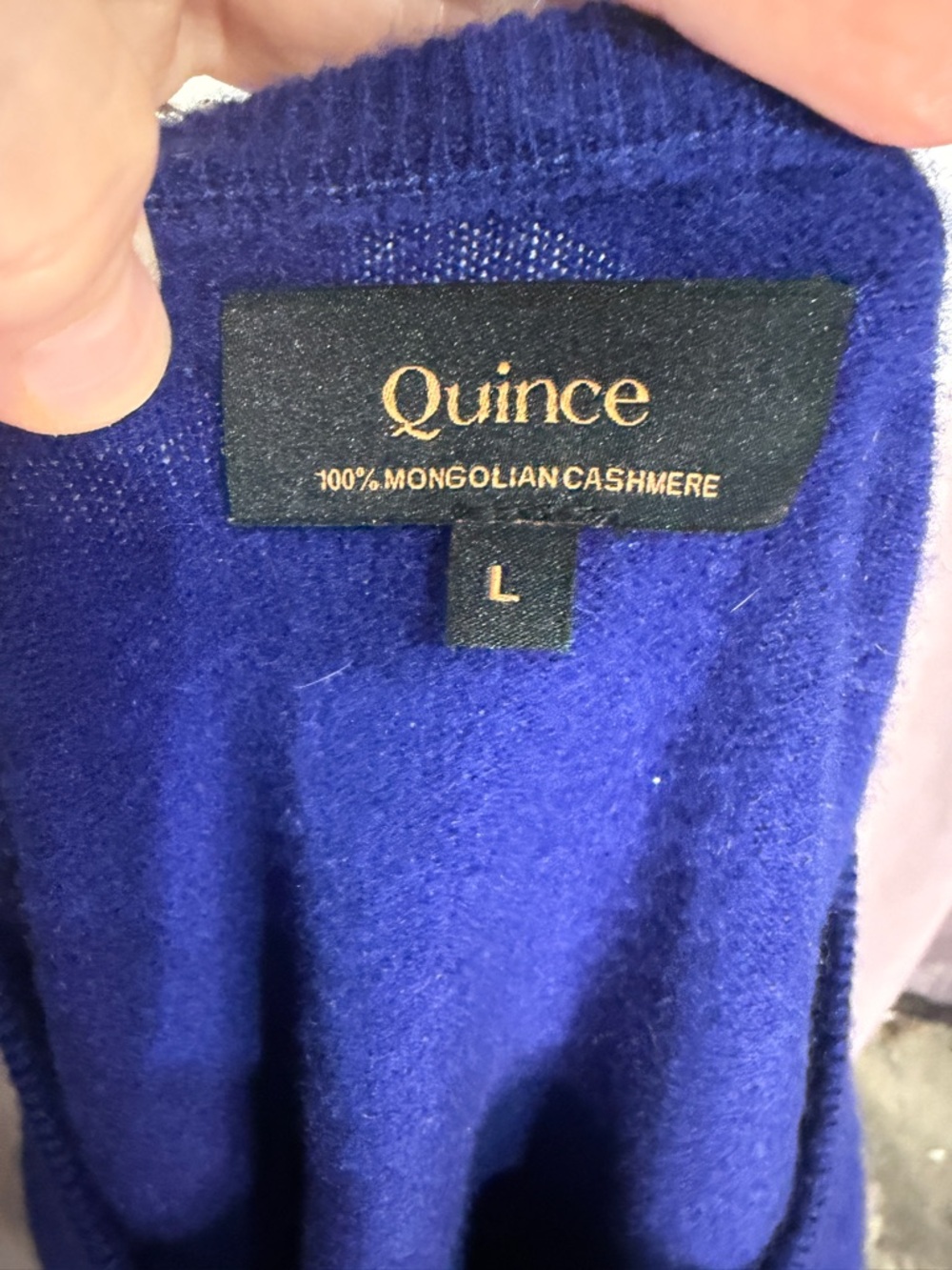 Quince Women's Crewneck Cashmere Sweater in Royal Blue - Picture 4 of 4